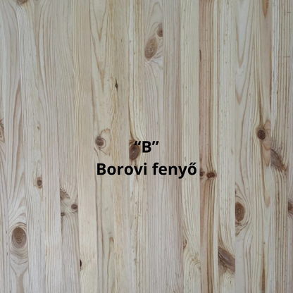 Táblásított borovi fenyő 32 mm vastag